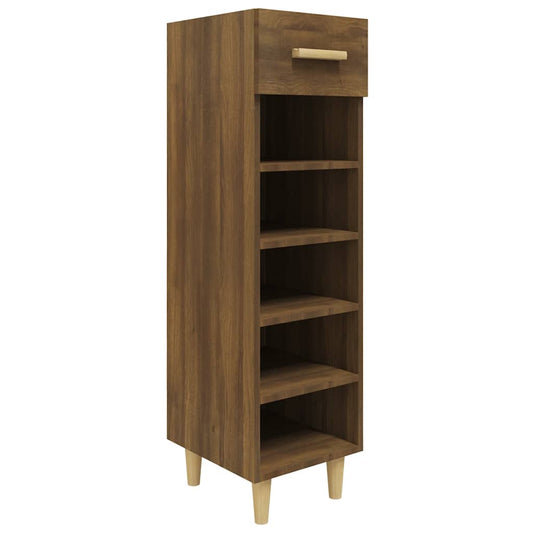 vidaXL Shoe Cabinet Brown Oak 30x35x105 cm Engineered Wood