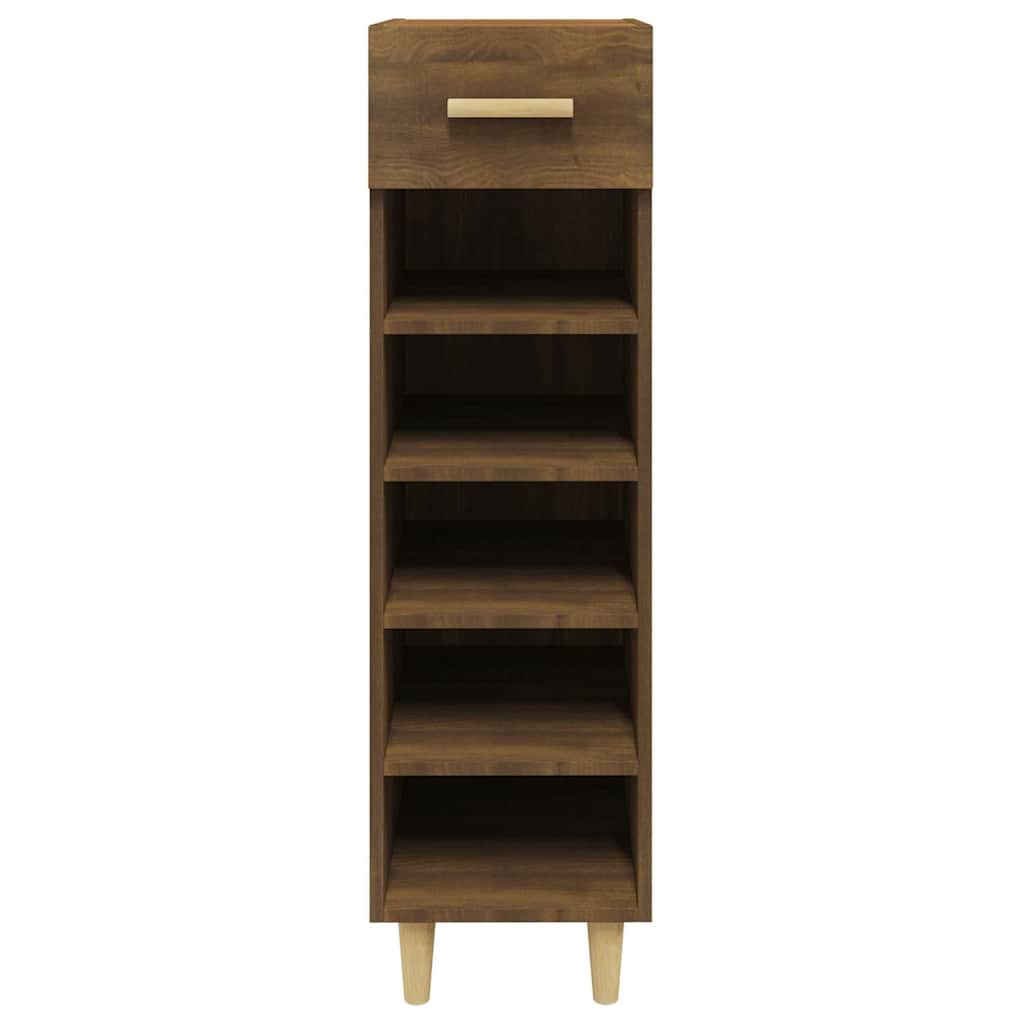 vidaXL Shoe Cabinet Brown Oak 30x35x105 cm Engineered Wood