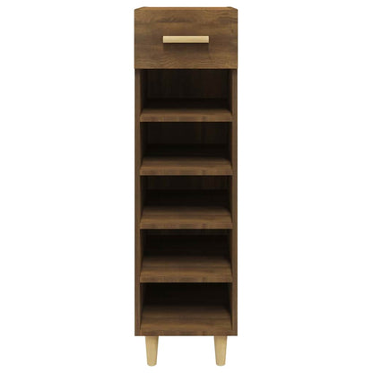 vidaXL Shoe Cabinet Brown Oak 30x35x105 cm Engineered Wood