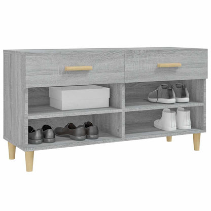 vidaXL Shoe Cabinet Grey Sonoma 102x35x55 cm Engineered Wood