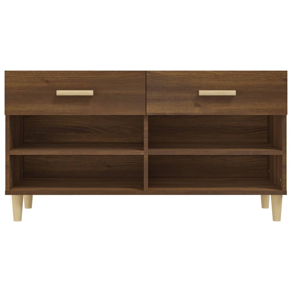 vidaXL Shoe Cabinet Brown Oak 102x35x55 cm Engineered Wood