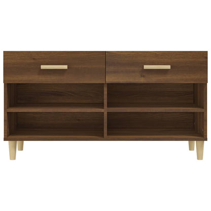 vidaXL Shoe Cabinet Brown Oak 102x35x55 cm Engineered Wood