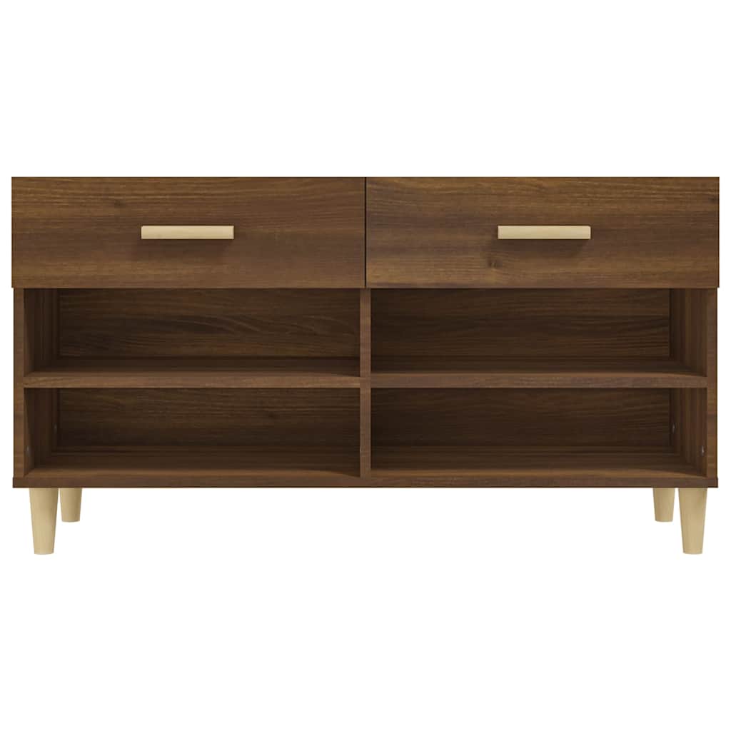 vidaXL Shoe Cabinet Brown Oak 102x35x55 cm Engineered Wood