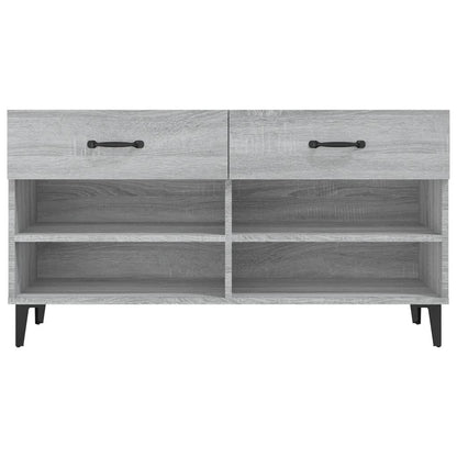 vidaXL Shoe Cabinet Grey Sonoma 102x35x55 cm Engineered Wood
