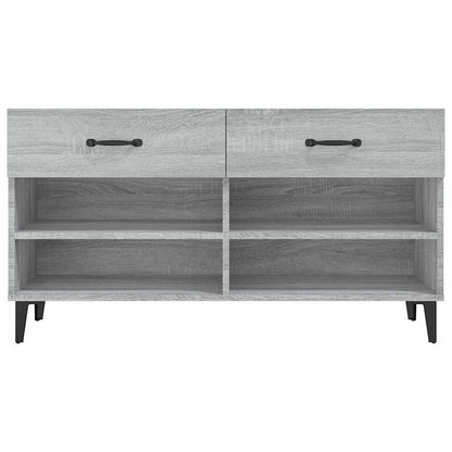 vidaXL Shoe Cabinet Grey Sonoma 102x35x55 cm Engineered Wood