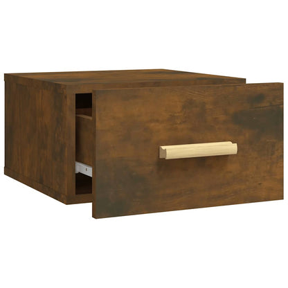 vidaXL Wall-mounted Bedside Cabinet Smoked Oak 35x35x20 cm