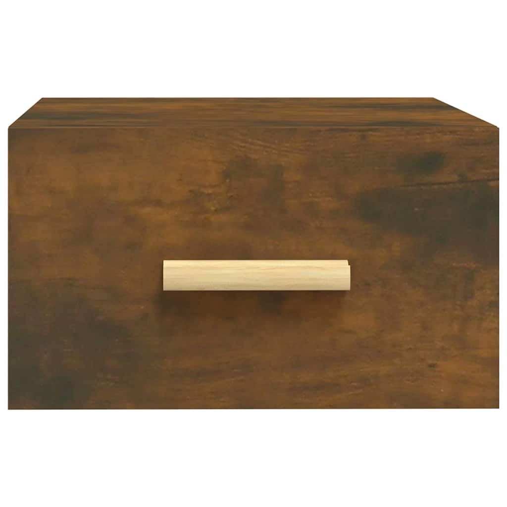 vidaXL Wall-mounted Bedside Cabinets 2 pcs Smoked Oak 35x35x20 cm