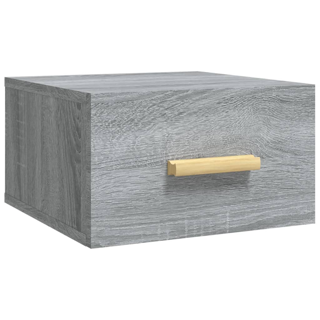 vidaXL Wall-mounted Bedside Cabinet Grey Sonoma 35x35x20 cm