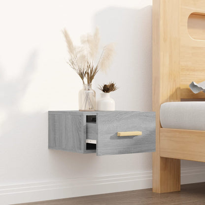 vidaXL Wall-mounted Bedside Cabinet Grey Sonoma 35x35x20 cm