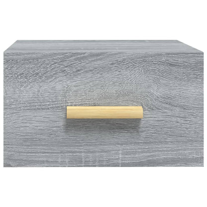 vidaXL Wall-mounted Bedside Cabinet Grey Sonoma 35x35x20 cm