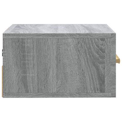 vidaXL Wall-mounted Bedside Cabinet Grey Sonoma 35x35x20 cm