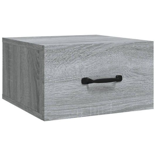 vidaXL Wall-mounted Bedside Cabinet Grey Sonoma 35x35x20 cm