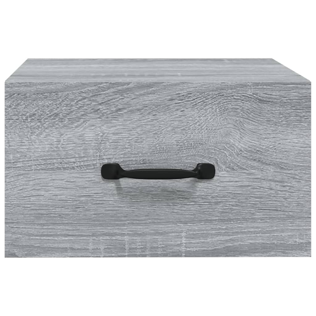 817582 vidaXL Wall-mounted Bedside Cabinets 2 pcs Grey Sonoma 35x35x20 cm