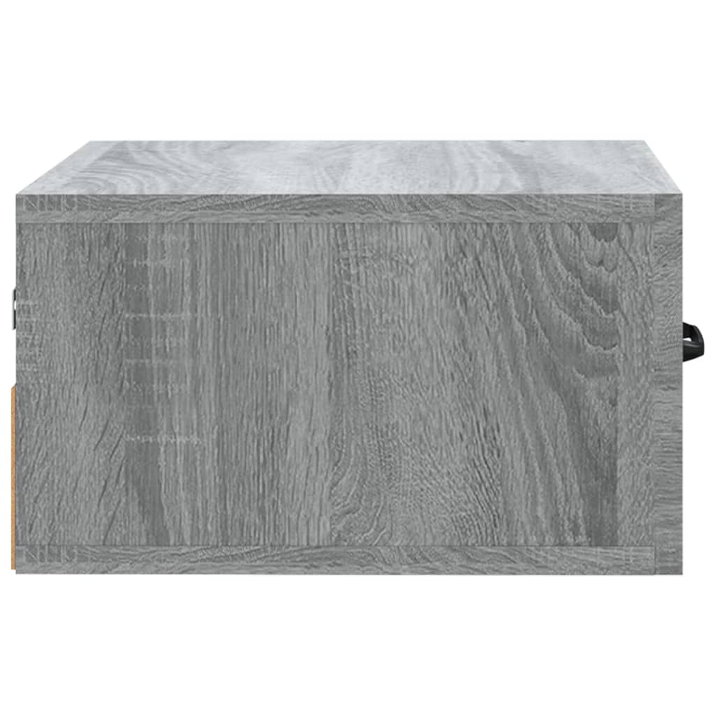 817582 vidaXL Wall-mounted Bedside Cabinets 2 pcs Grey Sonoma 35x35x20 cm