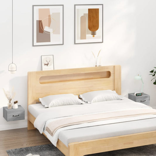 817582 vidaXL Wall-mounted Bedside Cabinets 2 pcs Grey Sonoma 35x35x20 cm