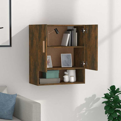 817585 vidaXL Wall Cabinet Smoked Oak 60x31x70 cm Engineered Wood