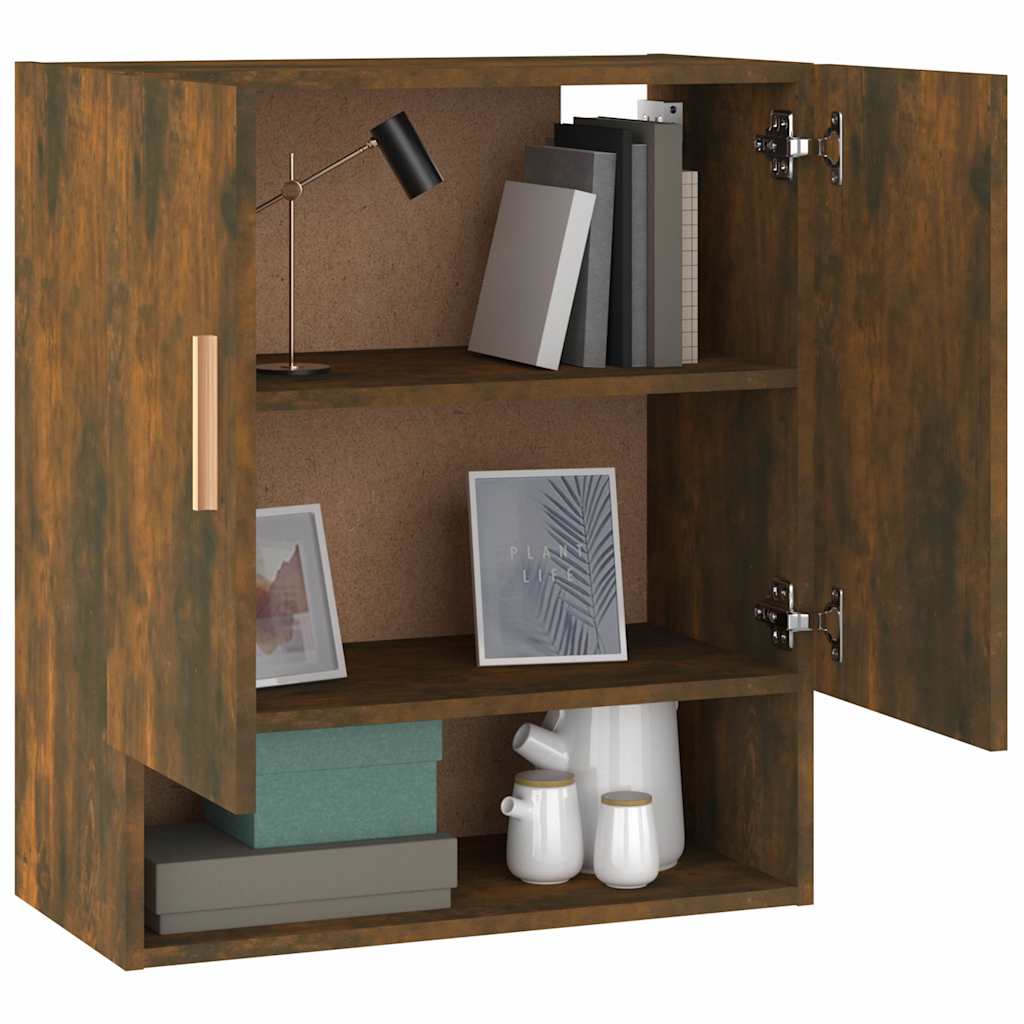 817585 vidaXL Wall Cabinet Smoked Oak 60x31x70 cm Engineered Wood
