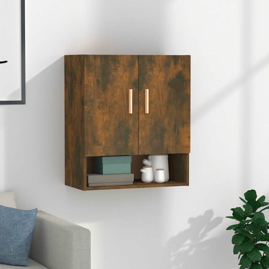817585 vidaXL Wall Cabinet Smoked Oak 60x31x70 cm Engineered Wood