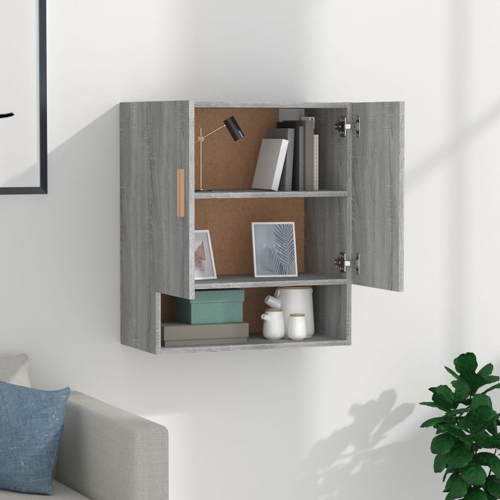 vidaXL Wall Cabinet Grey Sonoma 60x31x70 cm Engineered Wood