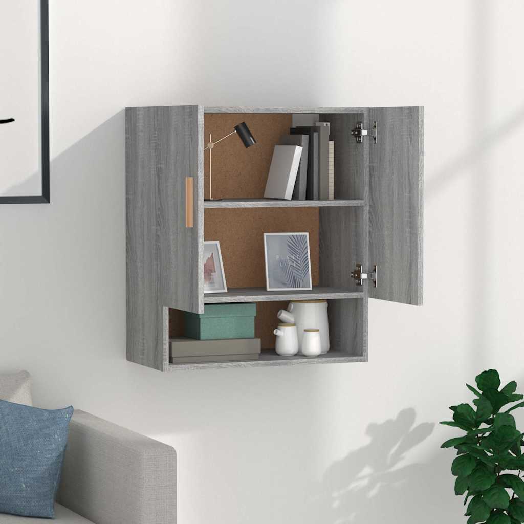 817586 vidaXL Wall Cabinet Grey Sonoma 60x31x70 cm Engineered Wood