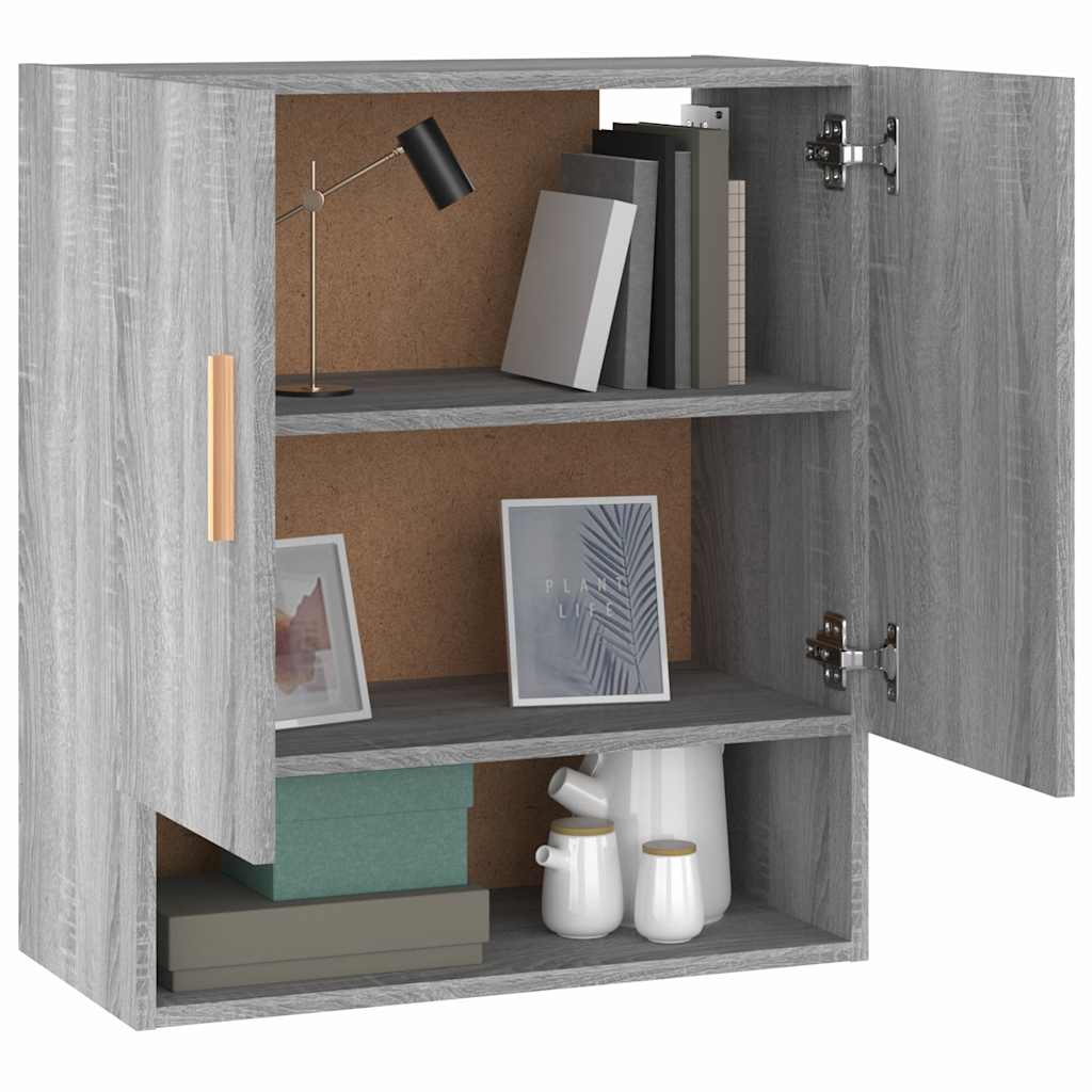 817586 vidaXL Wall Cabinet Grey Sonoma 60x31x70 cm Engineered Wood