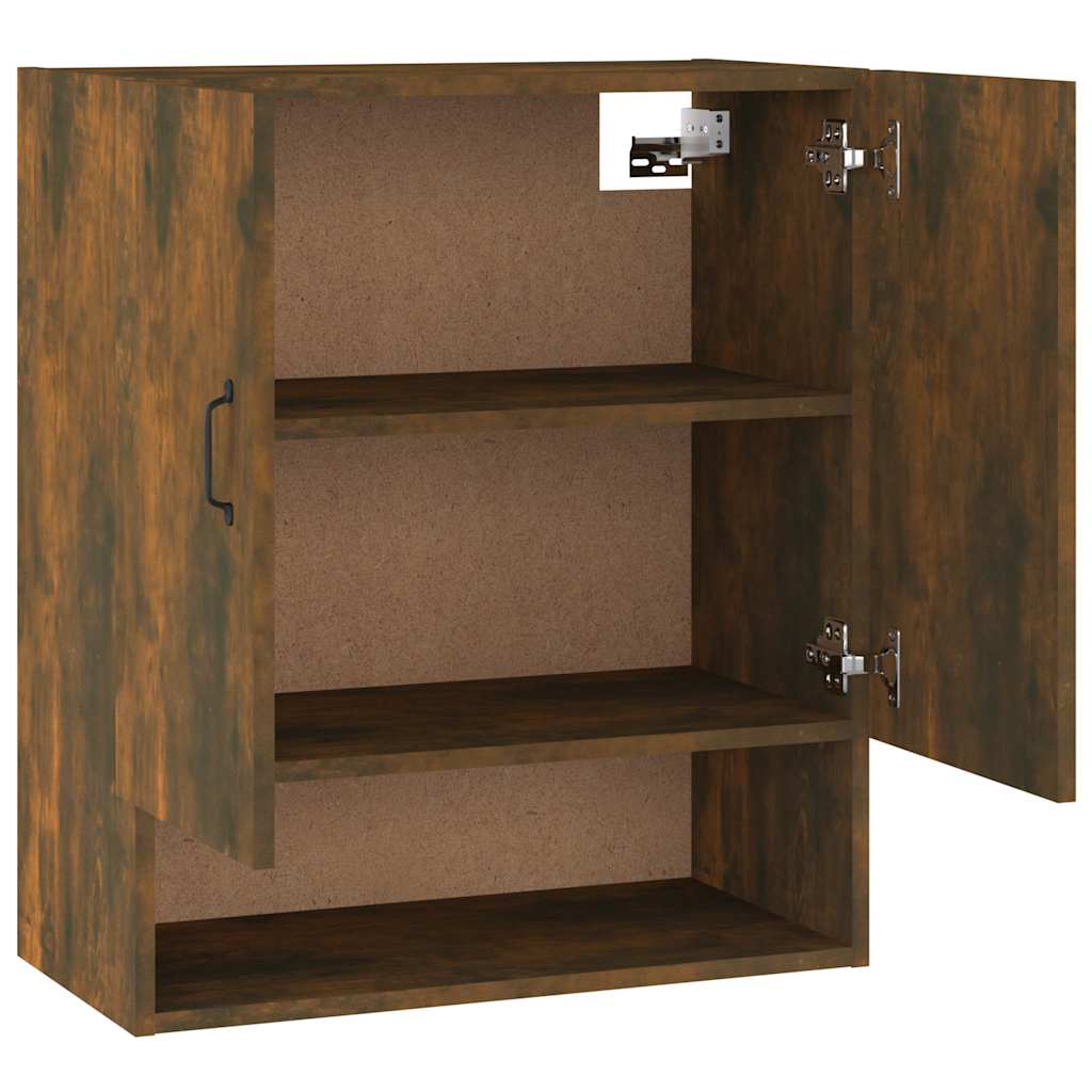 817588 vidaXL Wall Cabinet Smoked Oak 60x31x70 cm Engineered Wood