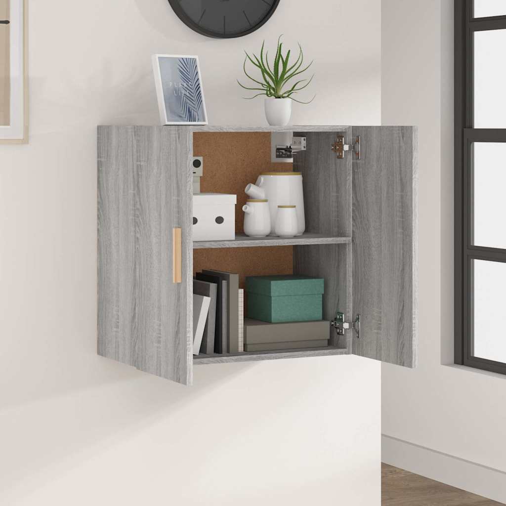 817592 vidaXL Wall Cabinet Grey Sonoma 60x30x60 cm Engineered Wood
