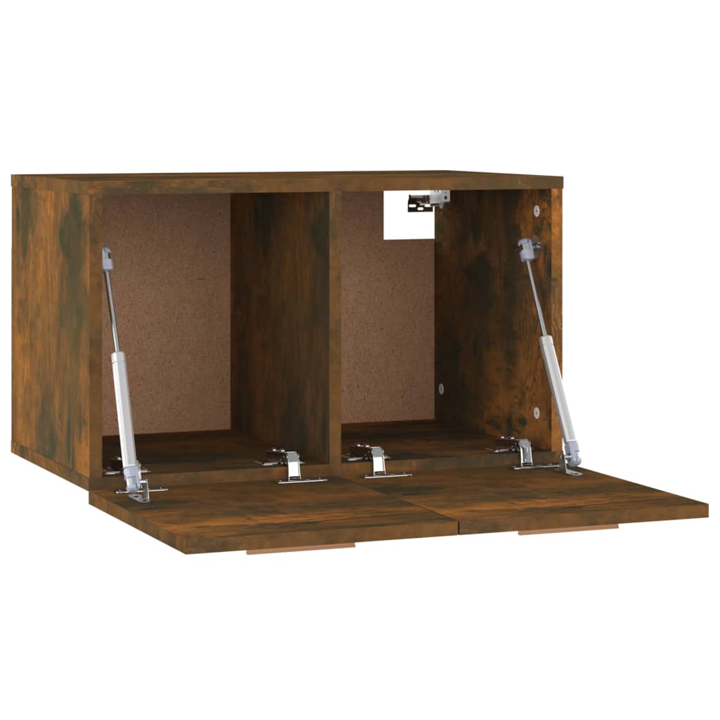 vidaXL Wall Cabinet Smoked Oak 60x36.5x35 cm Engineered Wood