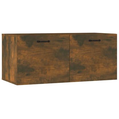 vidaXL Wall Cabinet Smoked Oak 80x36.5x35 cm Engineered Wood