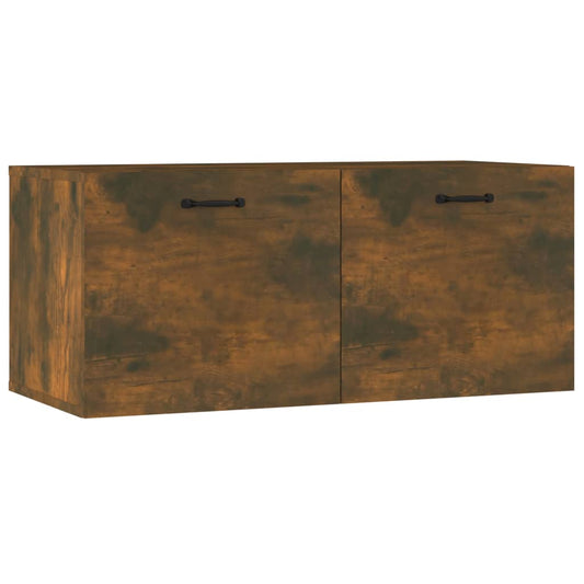 vidaXL Wall Cabinet Smoked Oak 80x36.5x35 cm Engineered Wood