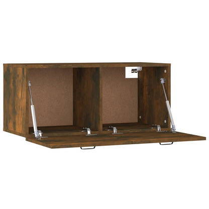 vidaXL Wall Cabinet Smoked Oak 80x36.5x35 cm Engineered Wood