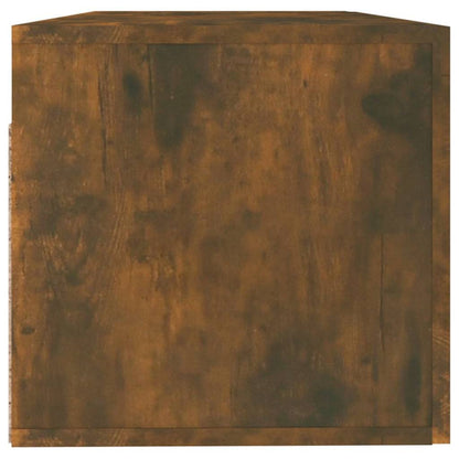 vidaXL Wall Cabinet Smoked Oak 100x36.5x35 cm Engineered Wood