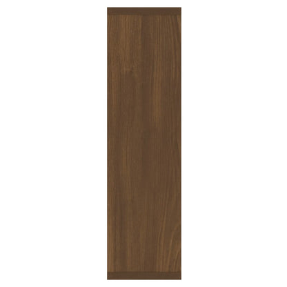 vidaXL Mirror Cabinet with LED Brown Oak 76x15x55 cm
