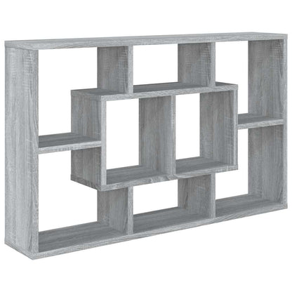 vidaXL Wall Shelf Grey Sonoma 85x16x52,5 cm Engineered Wood