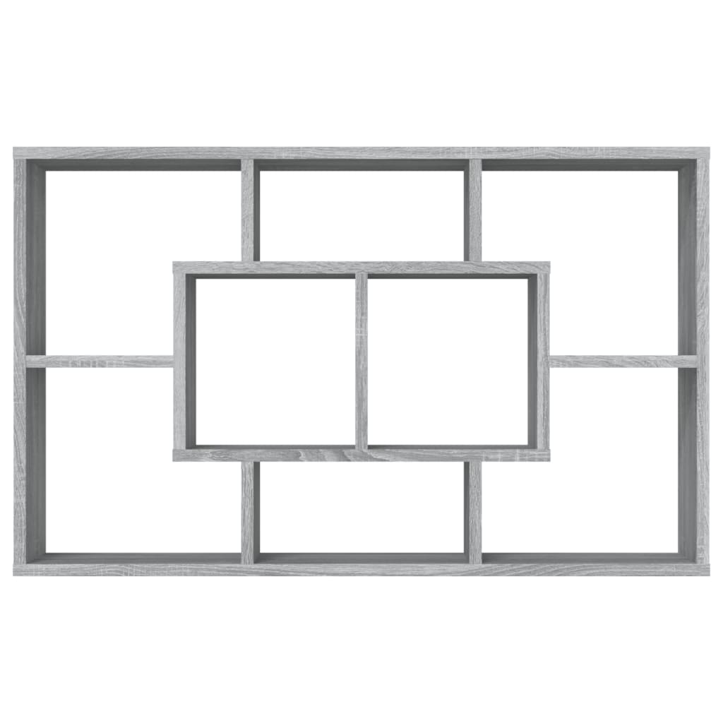 vidaXL Wall Shelf Grey Sonoma 85x16x52.5 cm Engineered Wood