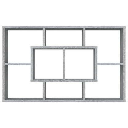 vidaXL Wall Shelf Grey Sonoma 85x16x52.5 cm Engineered Wood