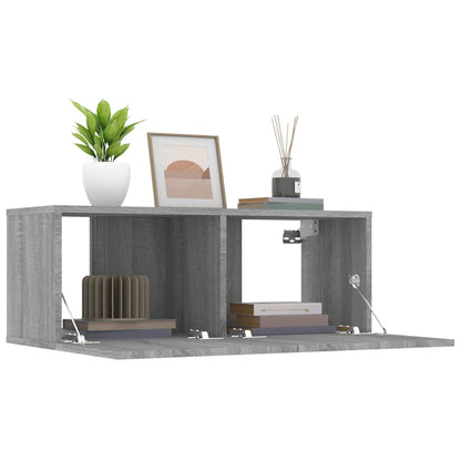vidaXL 2 Piece TV Cabinet Set Grey Sonoma 80x30x30 cm Engineered Wood