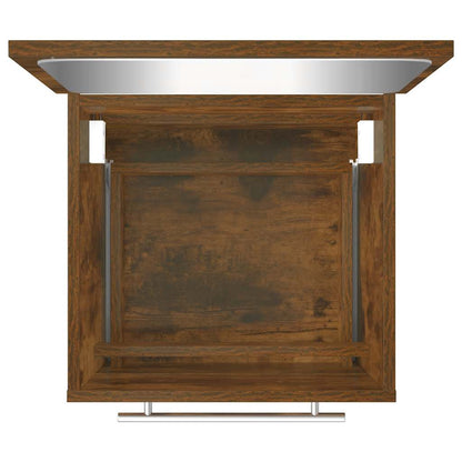 vidaXL Bathroom Cabinet with Mirror Smoked Oak 41x38.5x48 cm Engineered Wood