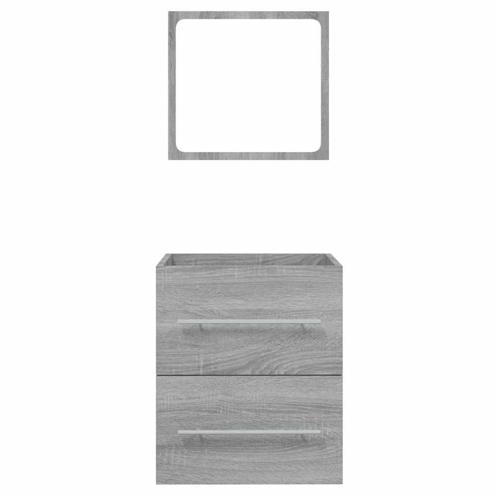 vidaXL Bathroom Cabinet with Mirror Grey Sonoma 41x38.5x48 cm Engineered Wood