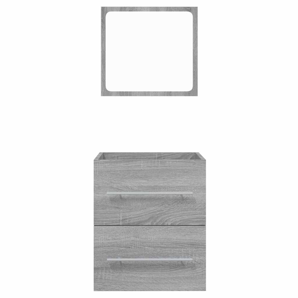 vidaXL Bathroom Cabinet with Mirror Grey Sonoma 41x38.5x48 cm