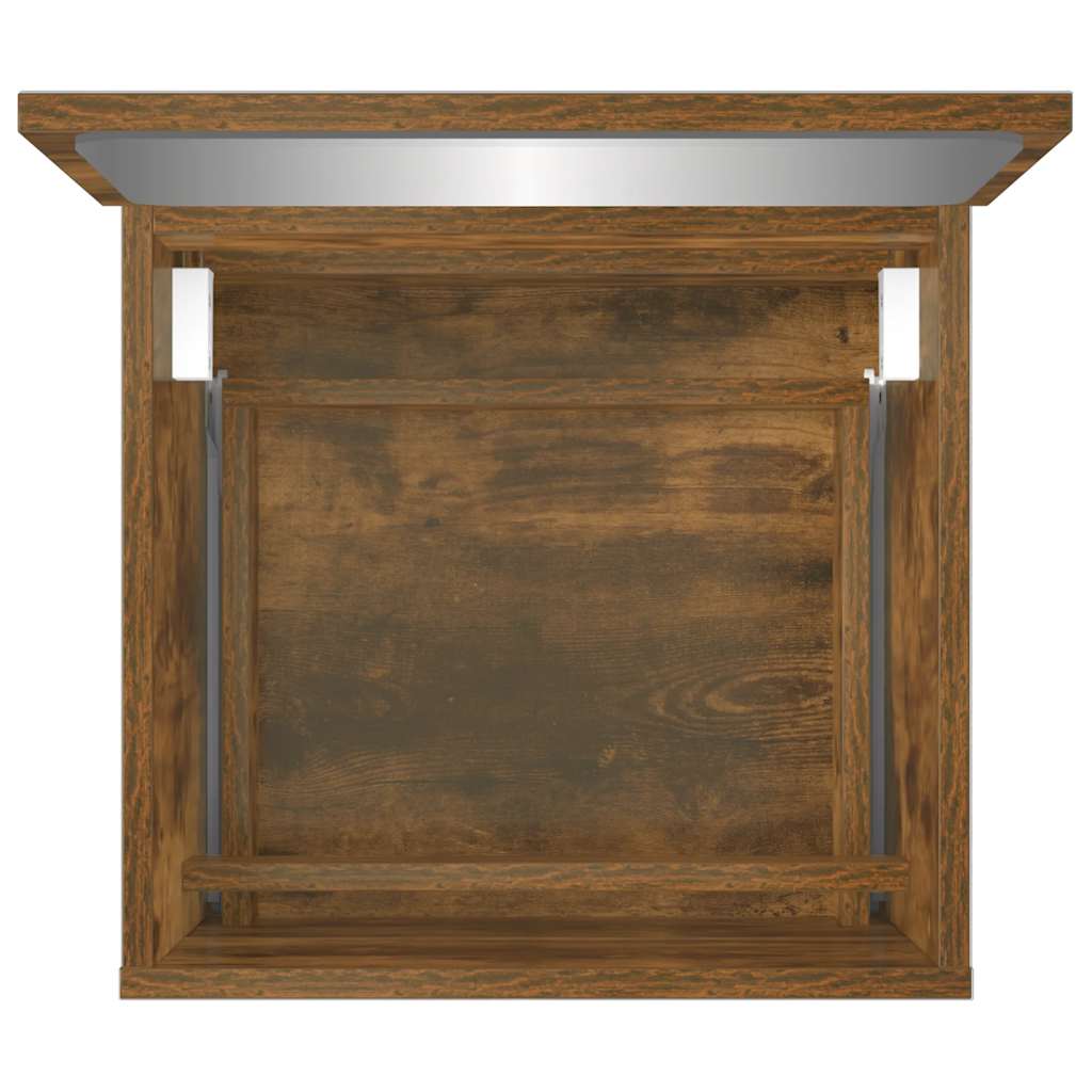 vidaXL Bathroom Cabinet with Mirror Smoked Oak Engineered Wood