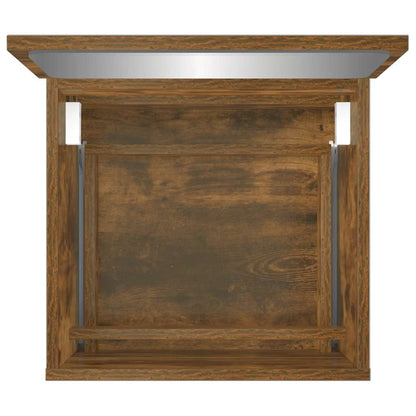 vidaXL Bathroom Cabinet with Mirror Smoked Oak Engineered Wood