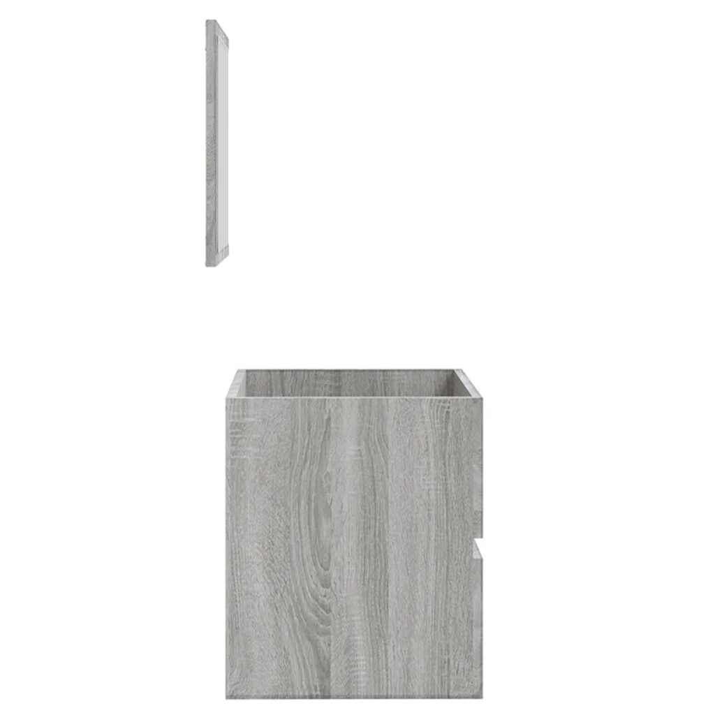 vidaXL Bathroom Cabinet with Mirror Grey Sonoma Engineered Wood