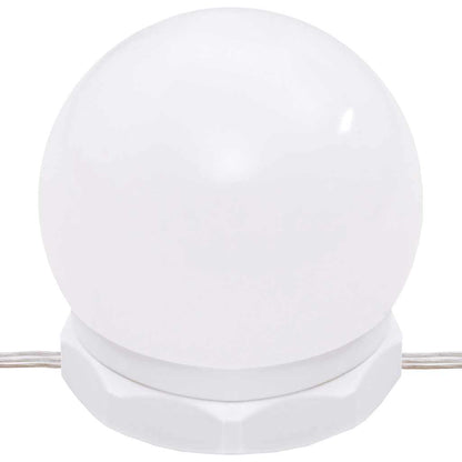 vidaXL Dressing Table with LED Brown Oak 86.5x35x136 cm