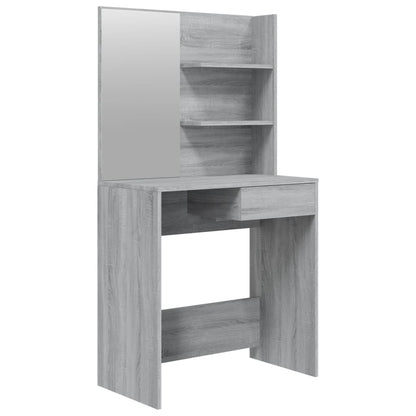 vidaXL Dressing Table with Mirror Grey Sonoma 74.5x40x141 cm