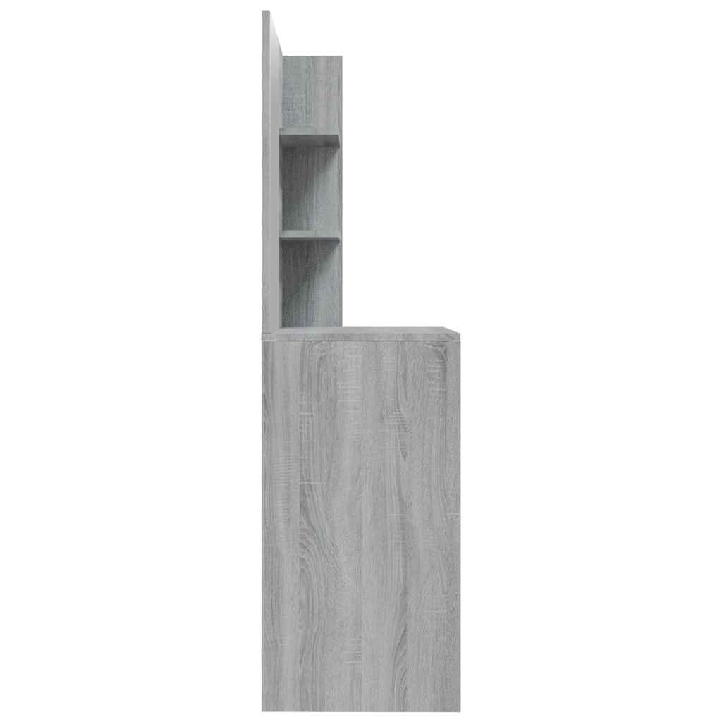 vidaXL Dressing Table with Mirror Grey Sonoma 74,5x40x141 cm