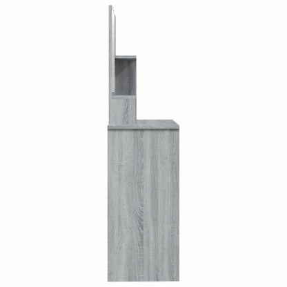 vidaXL Dressing Table with Mirror Grey Sonoma 86,5x35x136 cm