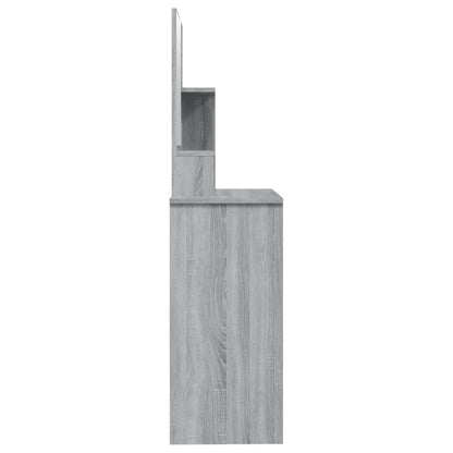 vidaXL Dressing Table with Mirror Grey Sonoma 86.5x35x136 cm