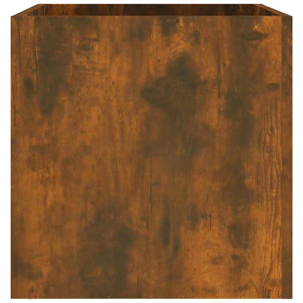 vidaXL Planter Box Smoked Oak 40x40x40 cm Engineered Wood