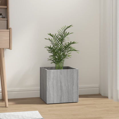 vidaXL Planter Box Grey Sonoma 40x40x40 cm Engineered Wood